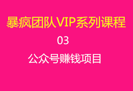 暴疯团队VIP系列课程03：公众号赚钱项目-千羽学社