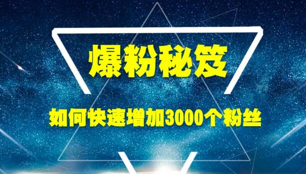 王通老师：《爆粉秘笈》如何快速增加3000个精准粉丝-无水印-千羽学社