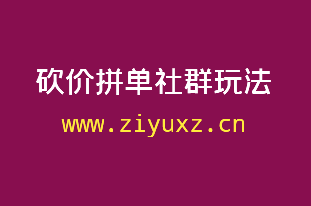 拆解砍价拼单社群，6天狂赚165000的玩法-千羽学社