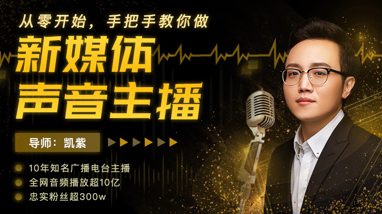 声音变现课程：从零开始，手把手教你做新媒体声音主播-千羽学社