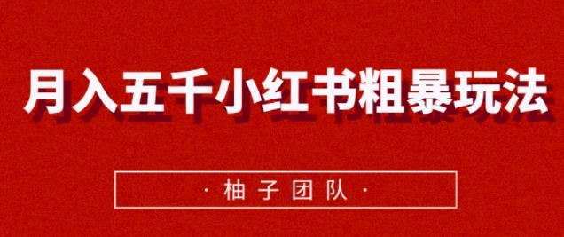 月入五千小红书粗暴赚钱玩法-视频教程-千羽学社