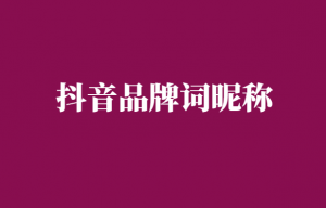 抖音昵称可以加品牌词吗-取好名字的三大标准-千羽学社