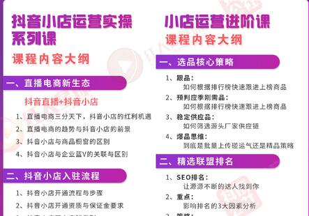 抖音小店从基础入门到进阶精通，系统掌握月销百万核心秘密-千羽学社