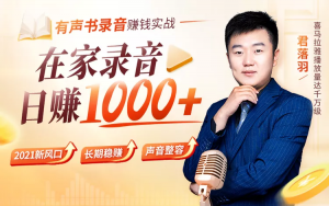 有声书录音赚钱实战项目:在家录音,动动嘴皮,日赚1000+-千羽学社