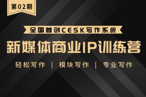 第2期新媒体商业IP训练营课程视频-千羽学社