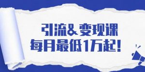 叁心笔记:引流&变现课,助你每月zui低1万起-千羽学社
