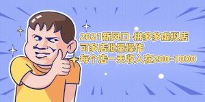 拼多多虚拟店项目：可多店批量操作，单店日收入在200-1000-千羽学社