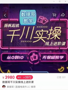 数据哥:千川实操线上进阶课视频-无水印课程-千羽学社
