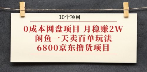 0成本网盘项目：月稳赚2W+闲鱼一天卖百单玩法-千羽学社