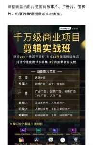 千万级商业项目剪辑实战班-千羽学社