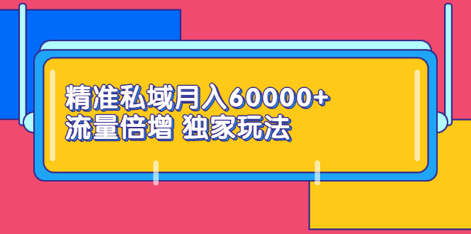 精准私域月入60000+ 流量倍增 独家玩法-9节视频课-千羽学社