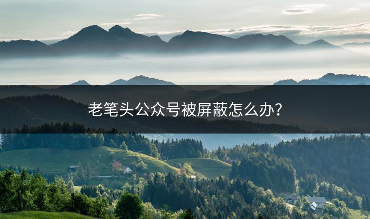 老笔头公众号被屏蔽怎么办？