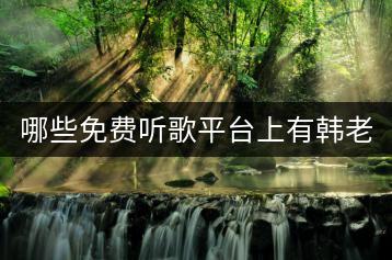 哪些免费听歌平台上有韩老师歌曲？-千羽学社