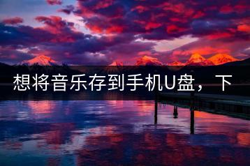 想将音乐存到手机U盘，下载步骤是怎样的？-千羽学社