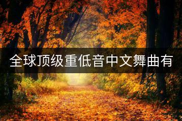 全球顶级重低音中文舞曲有哪些？-千羽学社