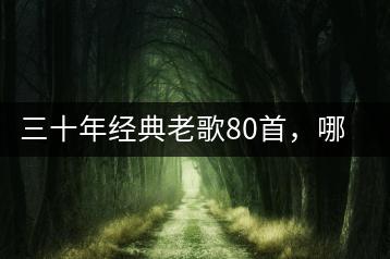 三十年经典老歌80首，哪些最值得回味？-千羽学社