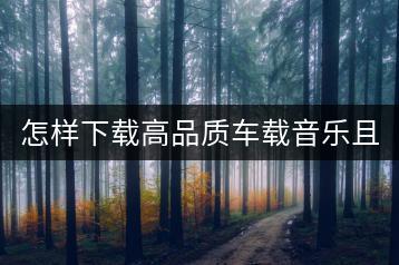 怎样下载高品质车载音乐且完全免费？有推荐的网站吗？-千羽学社