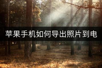 苹果手机如何导出照片到电脑？手机照片传输教程。-千羽学社