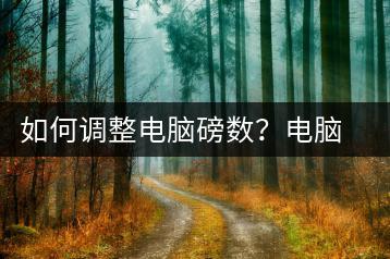 如何调整电脑磅数？电脑磅数调整方法-千羽学社