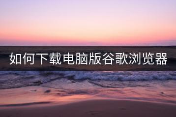 如何下载电脑版谷歌浏览器？-千羽学社
