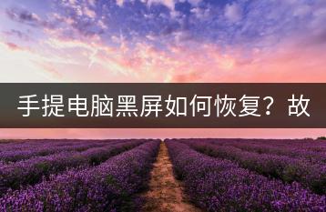 手提电脑黑屏如何恢复？故障解决攻略！-千羽学社