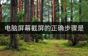 电脑屏幕截屏的正确步骤是什么？-千羽学社