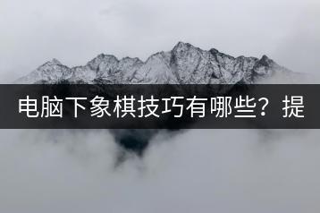 电脑下象棋技巧有哪些？提高棋技的秘诀大揭秘！-千羽学社
