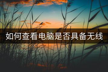 如何查看电脑是否具备无线网卡？诊断方法！-千羽学社
