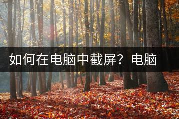 如何在电脑中截屏？电脑截屏技巧-千羽学社
