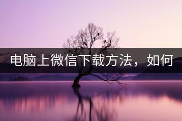电脑上微信下载方法，如何快速安装？-千羽学社