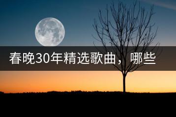 春晚30年精选歌曲，哪些最打动人心？-千羽学社