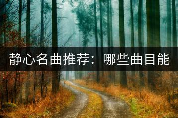 静心名曲推荐：哪些曲目能让人彻底放松？-千羽学社