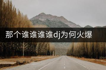 那个谁谁谁谁dj为何火爆？有什么特别之处？-千羽学社
