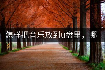 怎样把音乐放到u盘里，哪种软件最方便？-千羽学社