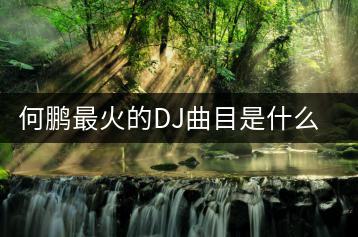 何鹏最火的DJ曲目是什么？健步走的经典歌曲推荐？-千羽学社
