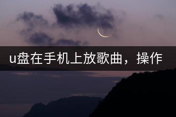 u盘在手机上放歌曲，操作流程是怎样的？-千羽学社