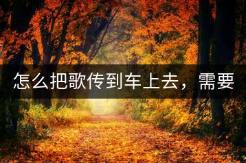 怎么把歌传到车上去，需要什么工具？-千羽学社