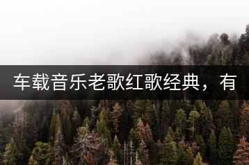 车载音乐老歌红歌经典，有哪些推荐？-千羽学社