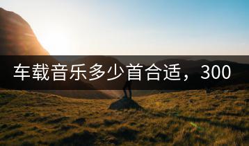 车载音乐多少首合适，3000首是否过多？-千羽学社