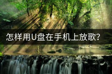 怎样用U盘在手机上放歌？如何挑选正品U盘？-千羽学社