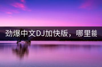 劲爆中文DJ加快版，哪里能听？-千羽学社