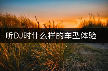 听DJ时什么样的车型体验最佳？有何依据？-千羽学社