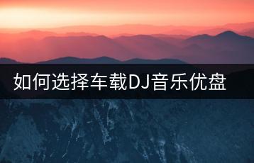 如何选择车载DJ音乐优盘？哪家产品质量更好？-千羽学社