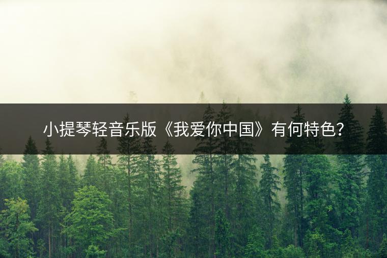 小提琴轻音乐版《我爱你中国》有何特色？