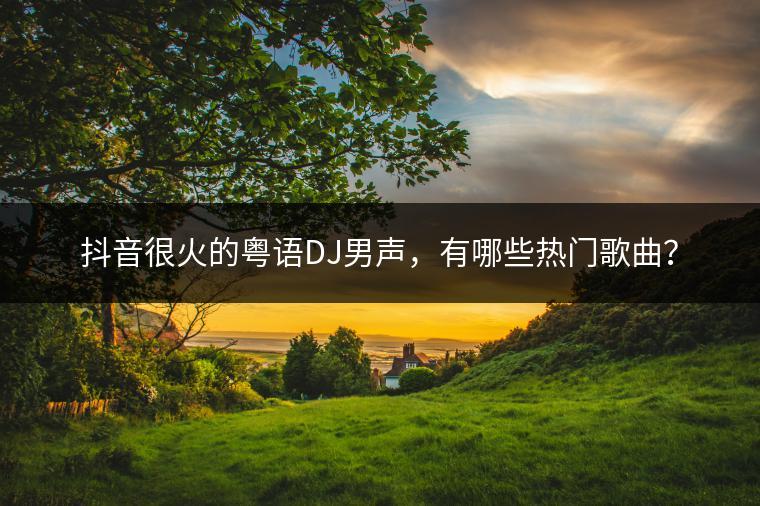 抖音很火的粤语DJ男声，有哪些热门歌曲？
