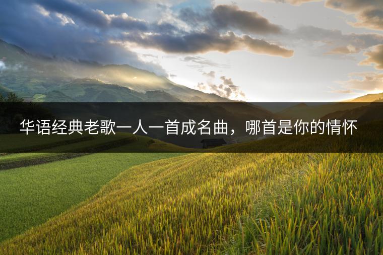 华语经典老歌一人一首成名曲，哪首是你的情怀之作？