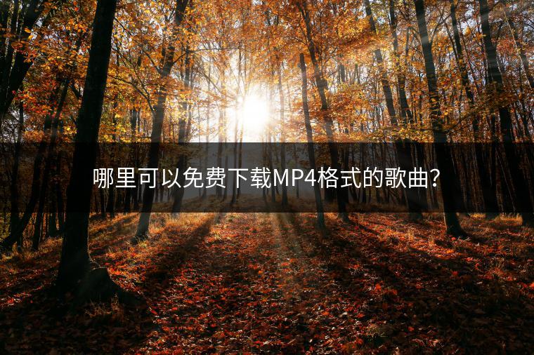 哪里可以免费下载MP4格式的歌曲？