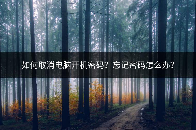 如何取消电脑开机密码？忘记密码怎么办？