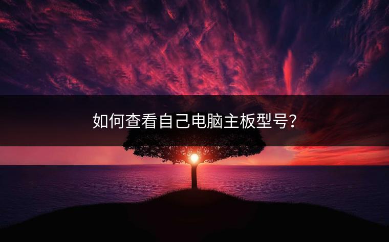 如何查看自己电脑主板型号？