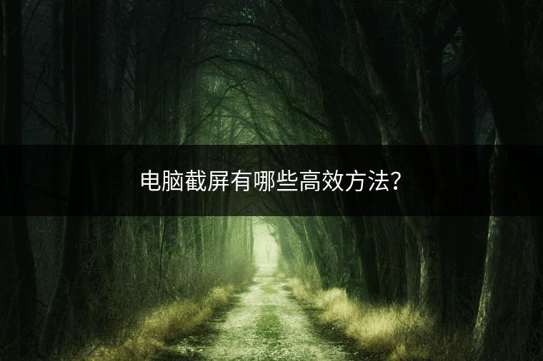 电脑截屏有哪些高效方法？